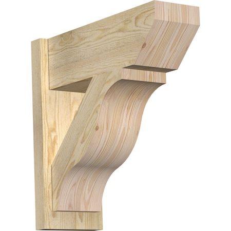 Ekena Millwork Funston Slat Rough Sawn Outlooker, Douglas Fir, 8"W x 22"D x 22"H OUT08X22X22FST06RDF